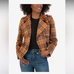 Plaid Tan Women's Jacket